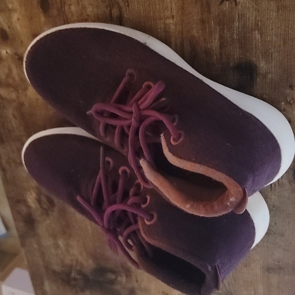 Allbirds dark purple shoes